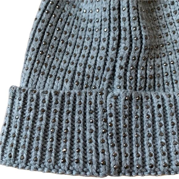 bcbgmaxazria gray beanie hat with jewels main image 5